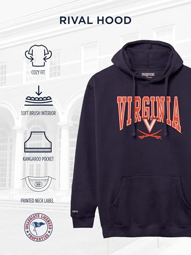 Image of JanSport NCAA Officially Licensed Rival Hoodie, Long Sleeve Unisex Sweatshirt, Cotton-Polyester Blend, Double-Layered Hood