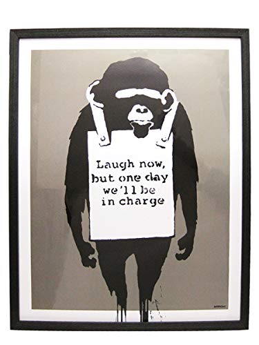 Amazon.co.jp: バンクシー アートフレーム (Laugh now) Banksy