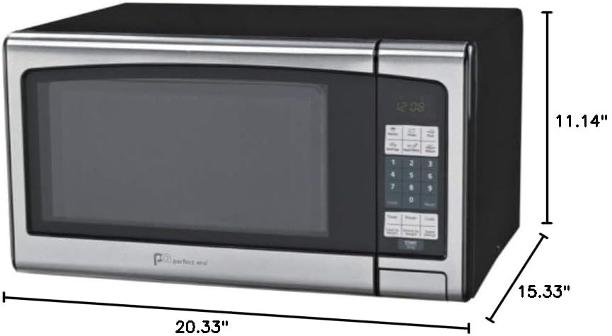 PerfectAire 1.1 cu. ft. Black/Silver Microwave 1000 watt