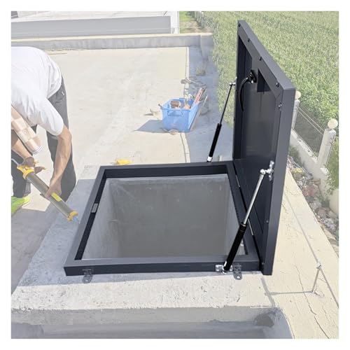 Puerta de escape de boca comercial, cubierta de salida de inspección de acero galvanizado para acceso seguro al ático, patio, cabezal de pozo y sótano