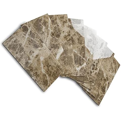 32 Piece Peel and Stick Subway Tile Kitchen Backsplash, 3" x 6" Stick on Wall Tiles (Brown) Cover