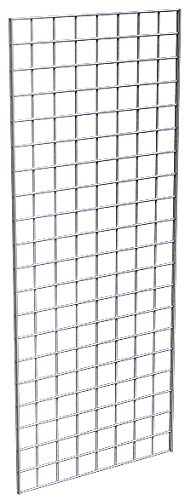 Only Garment Racks #1898W Grid Panels - Perfect Metal Grid for Any Retail Display, 2' Width x 5' Height, 3 Grids Per Carton (White) (Pack of 3)