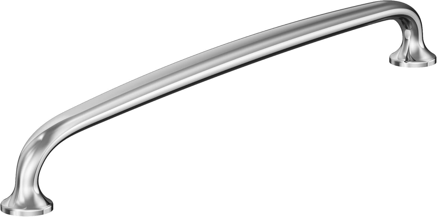 Amerock BP5405626 | Polished Chrome Appliance Pull | 18 inch (457mm) Center-to-Center Cabinet Handle | Renown | Furniture Hardware