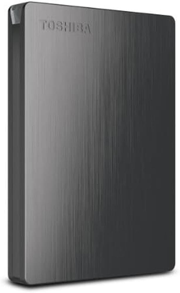 Toshiba Canvio Slim II 1TB Portable External Hard Drive, Black (HDTD210XK3E1)