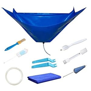 Split Airconditioner Cleaning Cover Kit, Waterdichte Stof Wassen Clean Bag met Afvoer Outlet en Twee Zijden Ondersteuning Platen, Voor Wandmontage Airconditioner Onder 1,5P, 10 stks/Set