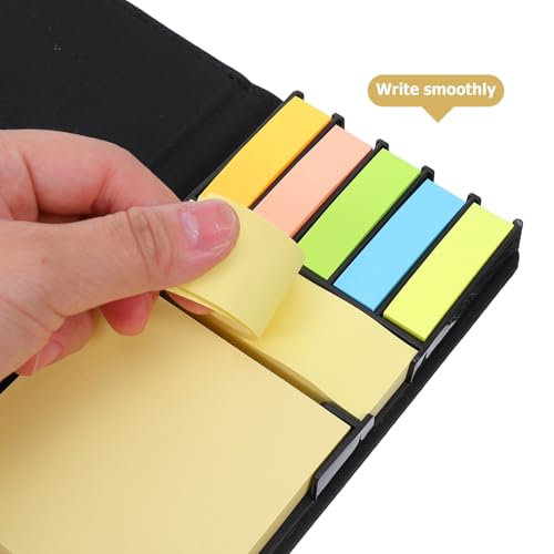 Porte-bloc-notes transparent avec distributeur de notes auto-adhésives et papier blanc
