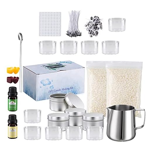 VICASKY DIY Ljus Göra Kits Bivax Doft Ljus Levererar Konst Och Hantverk Gåva Med Hällande Pot Sojavax Wicks Klistermärken Färga Pigment Ljus Material Inga Enheter