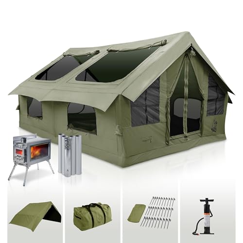 Rbm Outdoors Panda Inflatable Tents for Camping with Stove Jack,