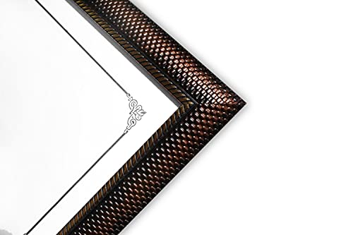 Image of Photo frame 10x14 Inch set of 2 Chatai Brown Color flexiable Glass (acrylic) & synthetic wood customized Modern Collage Photo Frames for Wall Hanging