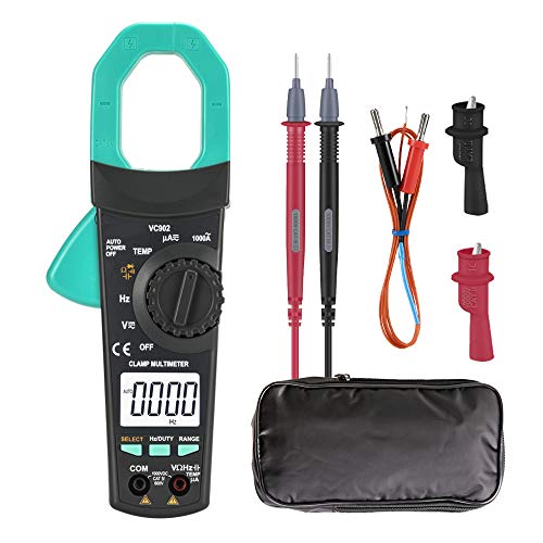 Autoranging Multimeter AC-DC Voltage Clamp Meter - 1000A 4000 Counts Digital Clamp Multimeter with Diode Testing,Resistance,Transistor,Temperature,Voltage,Account,Capacitance