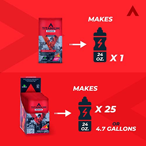 TITANIUM POWER Hydration Drink Mix Packets (12 count) - Carbohydrate Powder & Electrolyte Mix - Sports Drink Powder for Crossfit, Gym Essentials - Endurance Drink - Gluten Free - Thumbnail 5