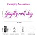 MinIeoh Large 30in “Yay It’s Nail Day” Neon Sign for Nail Salon Decor, Dimmable Pink Nails LED Neon Light for Beauty Room, Flower Wall Backdrop, Tech Room Aesthetic Glow Sign for Spa