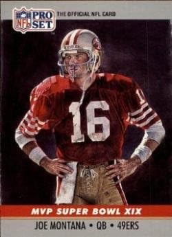 1990 Pro Set Super Bowl MVP's Football #19 Joe Montana San Francisco 49ers