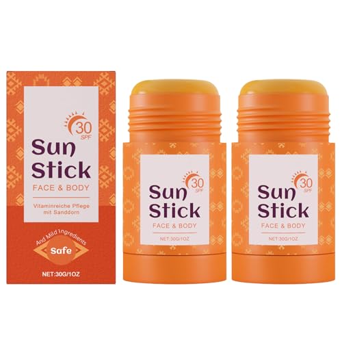 Sonnenschutz-Stick Für Gesicht & Körper Spf 30 2er Pack Breitbandschutz Wasserfest Nicht Klebrig Für Alle Hauttypen Ideal Für Reisen & Täglichen Gebrauch Sunscreen Stick