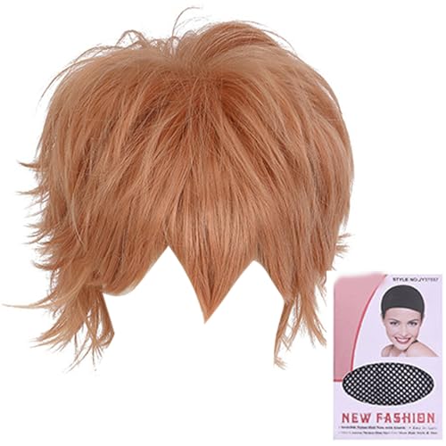 Full Head Hairpiece Adjustable Short Hair Synthetic Wigs Full Head Cover for Women Comfort Toupee for Women