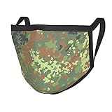 German Bundeswehr Flecktarn Camo Face Mask For Men And Women Washable Cloth Cover