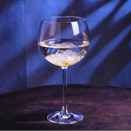 Krosno Gin Balloon & Water Glasses | 6-Piece Set | 16.2 oz | Venezia Collection | Perfect for Home, Restaurants and for Parties and Events | Dishwasher Safe | Lead-Free Crystal Glass