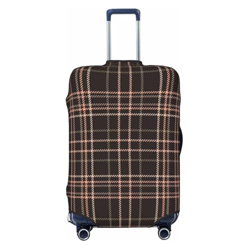 Fabric-Plaid-Scottish-Tartan-Cloth-For-Material-Square Luggage Cover, Protective Washable Suitcase Cover - Travel Fashion Elastic Suitcase Protector Small