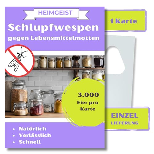 Heimgeist Schlupfwespenkarte gegen Lebensmittelmotten 1 Karte