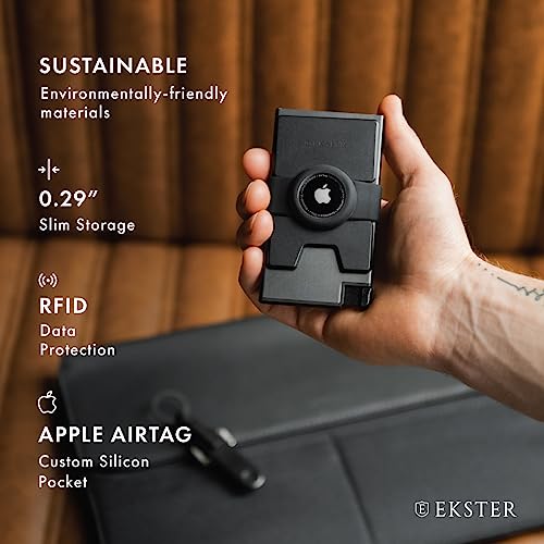 Ekster Aluminum Airtag Wallet | Smart Wallets For Men | Apple Air Tag Wallet With Rfid Blocking Protective Layer | Slim & Minimalist Money Holder With Push Button For Quick Card Access (Graphite) #TOP3
