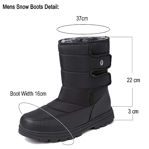 Mens Snow Boots Womens Winter Boots Waterproof Fur Lined Warm Lightweight Ankle Boots High Top Slip On Anti-Slip Casual Outdoor Shoes Booties2