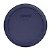 Pyrex 7201-PC 4-Cup Dark Blue Round Replacement Lids - 3 pack - Original Genuine Pyrex - Made in the USA