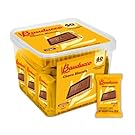 Bauducco Choco Biscuit Cookies -Tub 40 pk - Crispy & Delicious - Great for Snacks, Dessert & Lunch Box – 2 cookies per pack, individually wrapped, 25.3 oz (Pack of 40)