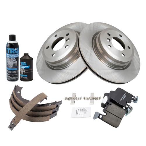 Image of TRQ Rear Brake Pad & Rotor Kit Compatible with 2012-2013 BMW
