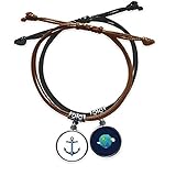 Material: -Wristband: High quality and durable black leather; -Charms: metal