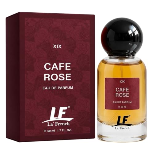 Image of La French Cafe Rose Perfume 50ml for Unisex | Long Lasting Eau De Parfum | Fresh Floral Rose Fragrance | Premium Everyday Luxury Perfume