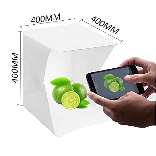 oneyuan 200/300 / 400mm Mini Mini Photostudio Dobrável Lightbox Fotografia Estúdio Softbox LED Light