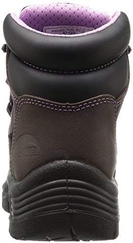 FSI FOOTWEAR SPECIALTIES INTERNATIONAL Women's Framer 6" Leather Comp Toe Waterproof Puncture Resistant EH Hiker Industrial & Construction Shoe, Brown/Lilac, 7 Medium | Image 1