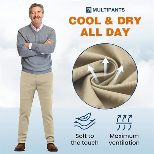 Mencomfy Cargo Pants Multipants, High Stretch Multi - Pocket Durable Cargo Pants, Comfort Fit Stretch with Deep Pockets4
