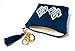 Handmade Sustainable Coin purse Eco friendly Cotton strings Change wallet inside padded pouch with keychain and tassel (Xalu Blue)