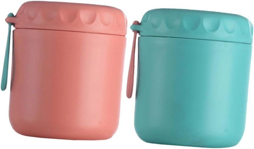 2pcs Portable Insulated Soup Cup Stainless Steel Breakfast Container Sealed Design Home Use