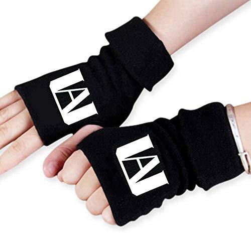 My Hero Academia Gants, Gants sans doigts unisexes chauds d'hiver, gants en tricot extensible pour les Fans de MHA, Cosplay d'anime, Gaming Cover