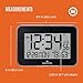 Marathon Crystal Framed Atomic Wall Clock, Black - Large, 7.5-Inch Display - AM/PM or 24-Hour Time Format, Eight Time Zones, Indoor Temperature & Humidity - Two AA Batteries Included