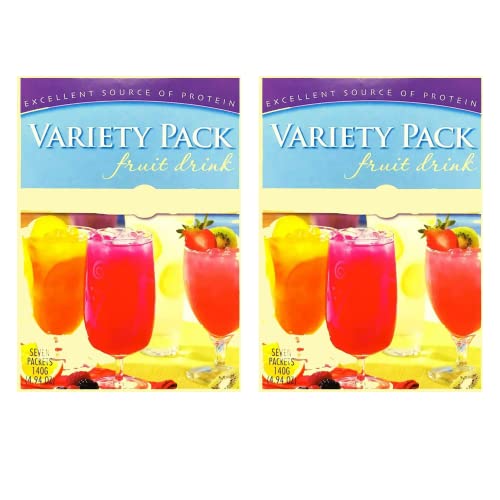 Healthywise - High Protein Diet Fruit Drink Variety - 15G Protein - Low Calorie - Low Carb - Low Sugar - Fat Free, 7 Servings Per Box, (2 Pack) #TOP20