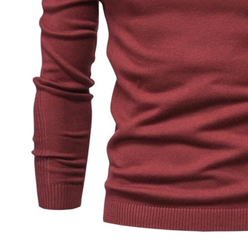 Maiyifu-GJ Men's Slim Fit Turtleneck Pullover Sweater Casual Basic Knitted Thermal Sweaters Long Sleeve Thermal Pullover4