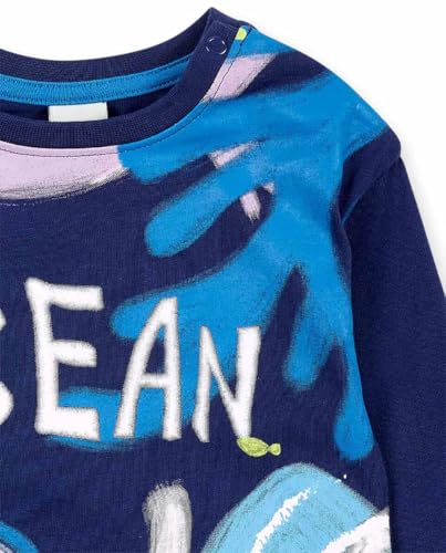 Tuc Tuc Camiseta Manga Larga de bebé niño en Azul Marino con Estampado