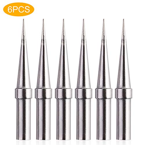 6pcs Replacement Tips Weller ET Soldering Iron Tips for WES51/50,WESD51,WE1010NA,PES51 / 50,LR21 ET