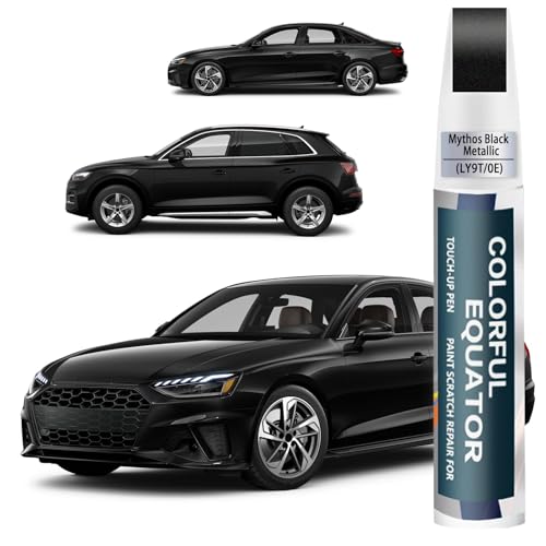Mythos Black Metallic(LY9T/0E) Touch Up Paint Compatible with Audi, Car Paint Pen Scratch Repair Two-In-One Touch Up Paint, Premium Car Scratch Remover for Deep Scratches