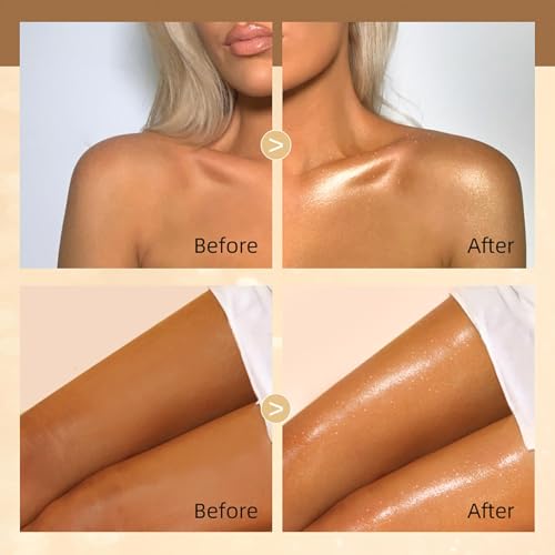 Ucanbe Face Body Glitter Liquid Highlighter Illuminator Dewy Drops With Makeup Brush thumb #5