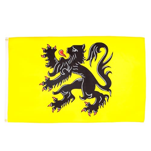 AZ FLAG - Drapeau Flandre - 150x90 cm - Drapeau Flamand 100% Polyester Avec Oeillets Métalliques...