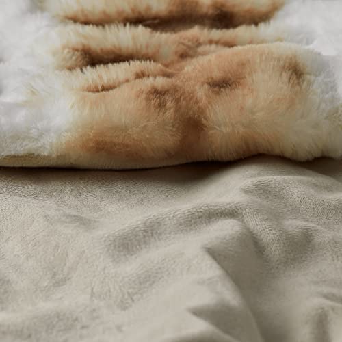 Bedfolks Faux Fur Throw Blanket Fuzzy Beige Luxury Fluffy Throw Blanket Cozy Thick Super Soft Blanket Plush Velvet Reversible Mink Blanket For Couch, Sofa, Bed, And Living Room Decor, 50" X 60" #TOP2
