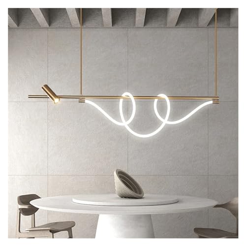 Lustre moderne salon LED orné d'une finition dorée haut de gamme