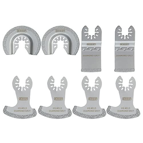 Xxgo 8 Pcs Diamond Oscillating Tool Blades Compatible With Bosch Chicago Craftsman Dewalt Dremel Fein Genesis Harbor Freight Jobmax Makita Milwaukee Porter Cable Ridgid Ryobi Rockwell Xgm0601 #TOP23