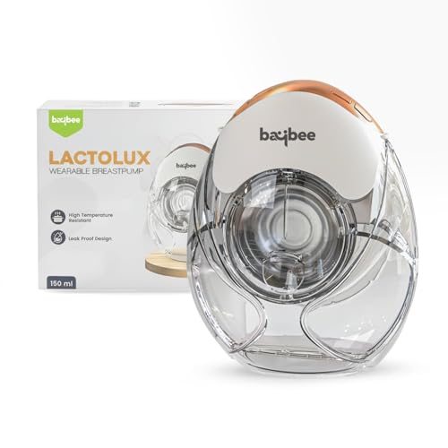 Image of Baybee Lactolux Wearable Electric Breast Pump for Mothers | Portable Electric Breast Milk Pump with 3 Modes & 12 Level Enhanced Suction Power | Automatic Hands Free Breast Pump Electrical with Smart LED Display with USB Charging & Massage Mode | Leak-Proof Design & Breast Shield of 24mm, 21mm, 18mm Flange Sizes | Cordless 450MmHg /50HZ, 150ml BPA-Free Milk Cup, Quiet & Compact (Multicolor)