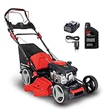  Scheppach MS173-51E Benzin Rasenmäher - 51cm Schnittbreite  E-Start  Reinigungsfunktion  65L Fangkorb  7-stufige Höhenverstellung  Mulchfunktion  Radantrieb  Seitenauswurf  inkl. Motoröl