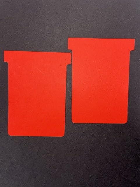 Red Size 3 Tcards, Re-Fills for Office Wall Planner, Pack of 100 160GSM